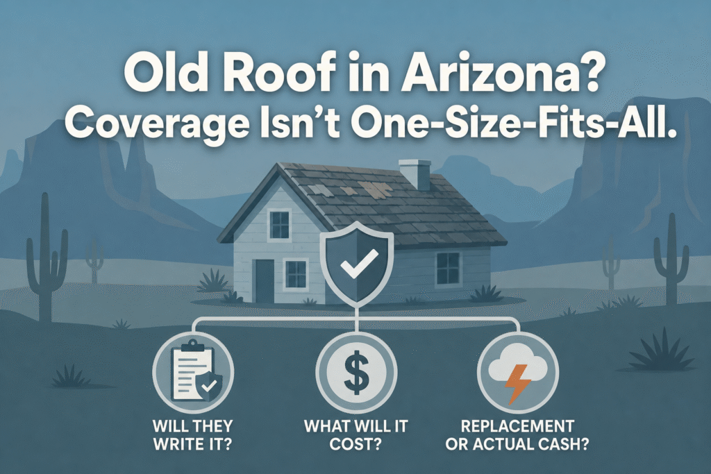 Featured image for “Will home insurance cover my old roof in Arizona?”